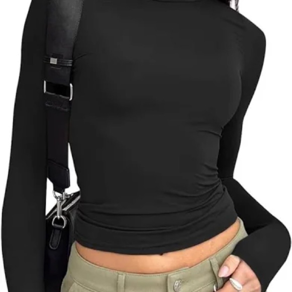 Trendy Queen Long Sleeve Black Shirt